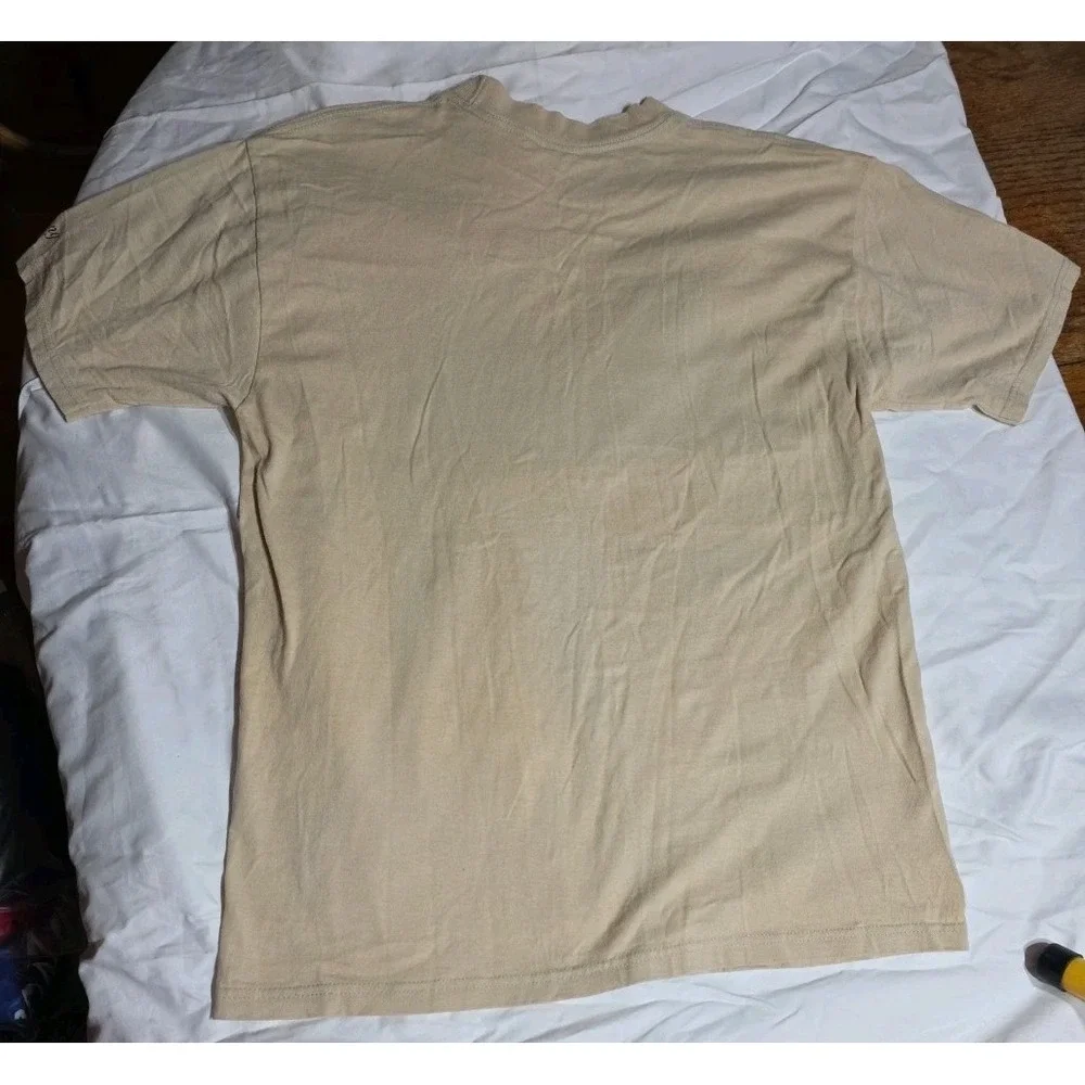 VTG Billabong Logo Y2K Surf Surfing Skate‎ Tan T Shirt Men's Size Medium Car